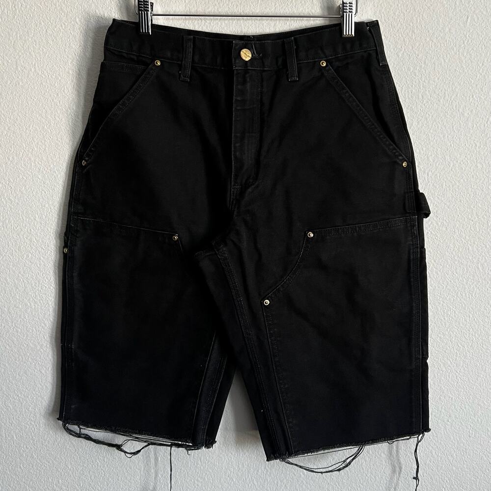 Carhartt black double knee work wear carpenter shorts